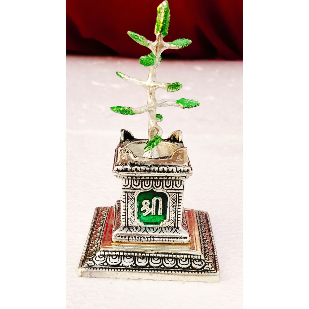 Antique German silver  Tulsi Brundavanam (Both Gold & Silver Plated)