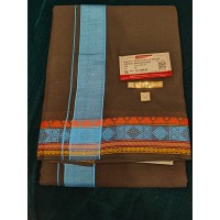 Minister White  Black Dhoti2