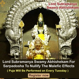 Lord Subramanya Swamy Abhishekam For Sarpadosha To Nullify The Malefic Effects (Puja Performed On Tuesday)