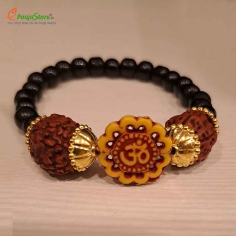 Om Rudraksha Nazar Battu Bracelets