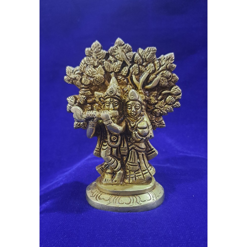 Pure Brass Ponnu Radha Krishna Idols 