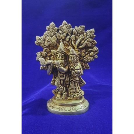 Pure Brass Ponnu Radha Krishna Idols 