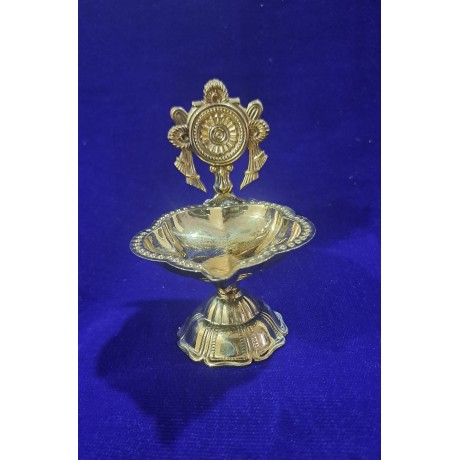 Brass Shanku Chakra Diyas  For Daily Puja 