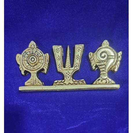 Brass Shanku Chakra Namam Stand 